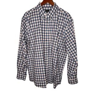 Jos‎ A Bank Traveler Plaid Button Down Shirt Mens Sz XXL Tailored Fit Cotton